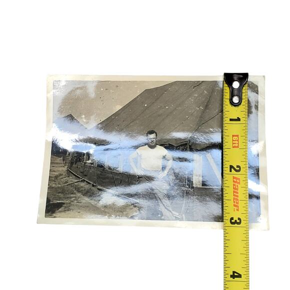 Vtg Soldier Nick in Korea Original Monochrome Photography Found Snapshot 1952 - Picture 3 of 4